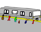Dibujo Pasajeros esperando al tren pintado por 4x4edgar