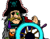 Dibujo Capitán pirata pintado por catitan