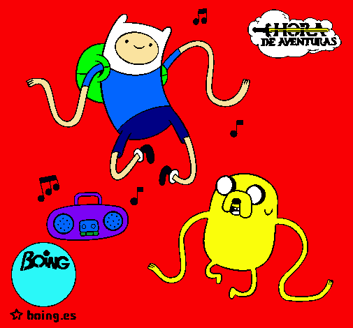 Finn y Jake escuchando música