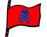 Dibujo Bandera pirata pintado por paomati