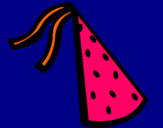 Dibujo Sombrero de cumpleaños pintado por gfhgh
