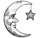 Dibujo Luna y estrella pintado por llllllllllll