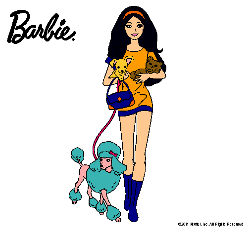 Barbie con sus mascotas