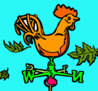 Dibujo Veletas y gallo pintado por pepeco