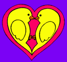 Dibujo Pajaritos enamorados pintado por gabiellee