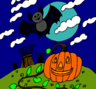 Dibujo Paisaje de Halloween pintado por lamejor123