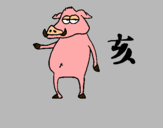 Dibujo Cerdo  pintado por alesitara