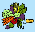 Dibujo verduras pintado por majito30
