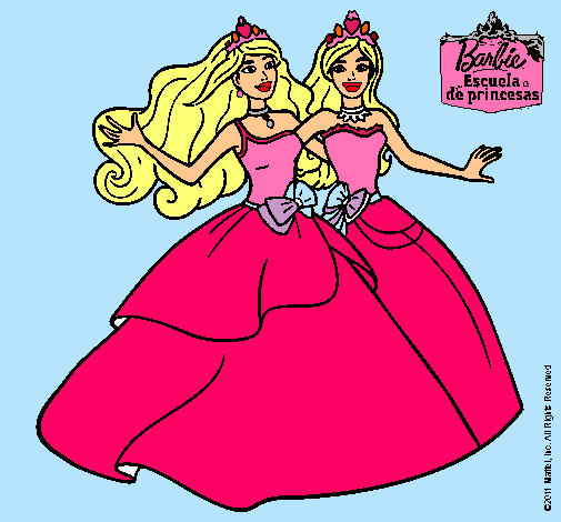 Barbie y su amiga súper felices