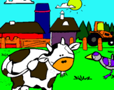 Dibujo Vaca en la granja pintado por rodtigo