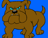 Dibujo Perro Bulldog pintado por 215125189