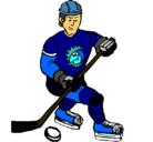 Dibujo Jugador de hockey sobre hielo pintado por blablabla4