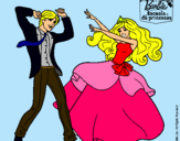 Dibujo Barbie bailando con un amigo pintado por naiaracoro