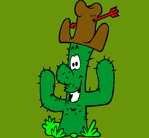 Cactus con sombrero