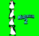 Dibujo Madagascar 2 Pingüinos pintado por anabel11