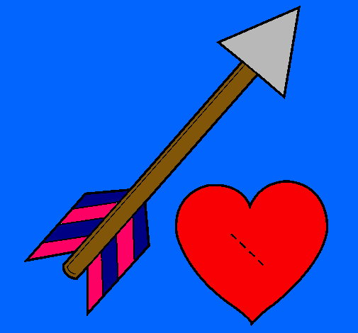 Dibujo Flecha y corazón pintado por lorena886