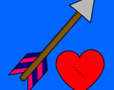 Dibujo Flecha y corazón pintado por lorena886