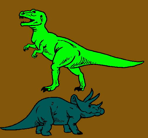 Triceratops y tiranosaurios rex