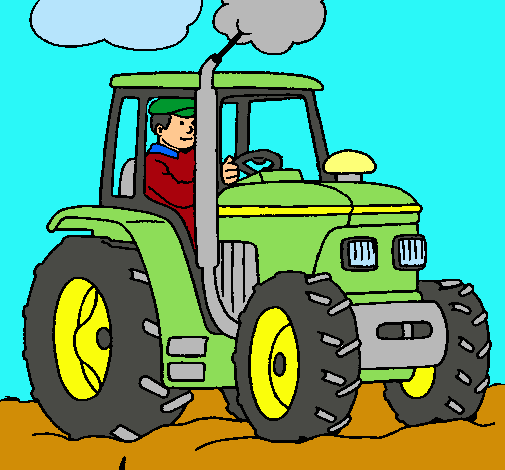 Tractor en funcionamiento