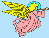 Dibujo Ángel con grandes alas pintado por 060744