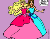 Dibujo Barbie y su amiga súper felices pintado por 444444444444