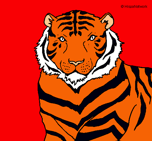 Dibujo Tigre pintado por tory