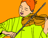 Dibujo Violinista pintado por melosa