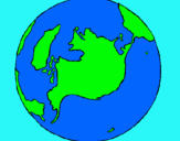 Dibujo Planeta Tierra pintado por monse54454