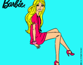 Dibujo Barbie sentada pintado por rousmery