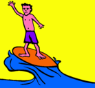 Dibujo Surfista pintado por inacio