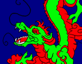 Dibujo Dragón japonés pintado por  gcdzaxdc