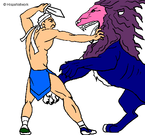 Gladiador contra león