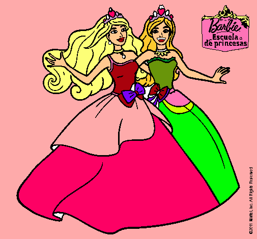 Barbie y su amiga súper felices