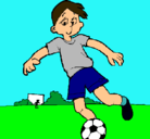 Dibujo Jugar a fútbol pintado por minipulguita