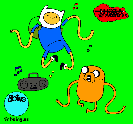 Finn y Jake escuchando música