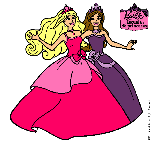 Barbie y su amiga súper felices