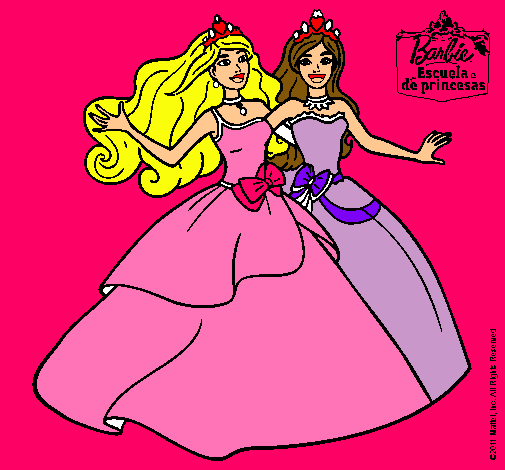 Barbie y su amiga súper felices