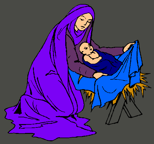 Dibujo Nacimiento del niño Jesús pintado por carmenmoxa