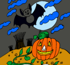 Dibujo Paisaje de Halloween pintado por jpmp