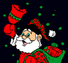 Dibujo Santa Claus y su campana pintado por 060744