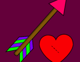 Dibujo Flecha y corazón pintado por Gaby2007