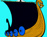 Dibujo Barco vikingo pintado por ijhi