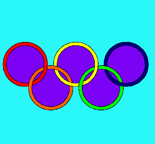Dibujo Anillas de los juegos olimpícos pintado por anita04