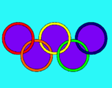 Dibujo Anillas de los juegos olimpícos pintado por anita04