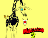 Dibujo Madagascar 2 Melman pintado por JDMV