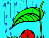 Dibujo Mariquita protegida de la lluvia pintado por yoss