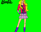 Dibujo Barbie juvenil pintado por compute