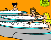 Dibujo Barbie y sus amigas en el jacuzzi pintado por mujer008