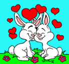 Dibujo Conejitos enamorados pintado por salomeroaser