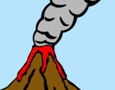 Dibujo Volcán pintado por amarte
